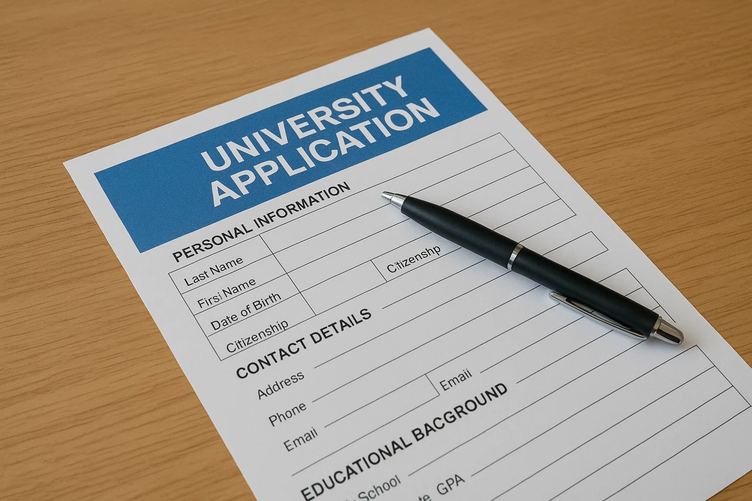 Checklist for enrolment